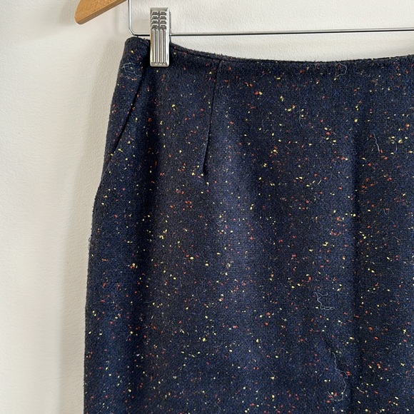 ModCloth Wool Navy Blue Skirt Size 6 - Picture 2 of 6